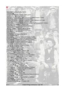 G Maria Gabb m. Henry Horace Howlett Thomas Gadd William Gairdner (Mine manager, mining agent) Clyde Anthony Gall b. Walhalla 1911 Thomas Swinbourne Anthony Gall m. Florence Elizabeth Tempest (1 child).