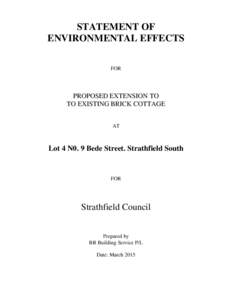 STATEMENT OF ENVIRONMENTAL EFFECTS