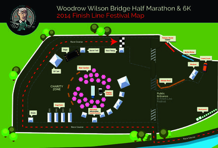 Woodrow Wilson Bridge Half Marathon & 6K 2014 Finish Line Festival Map Finisher Medal Center