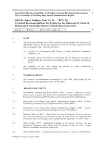 Geotechnical Engineering Office, Civil Engineering and Development Department The Government of the Hong Kong Special Administrative Region GEO Technical Guidance Note No. 14 (TGN 14) Technical Recommendations for Enhanc