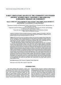 Stratigraphy / Geochronology / Geologic time scale / Geological history of Earth / Pieniny Klippen Belt / Neocomian / Albian / Cenomanian / Geology / Historical geology / Cretaceous