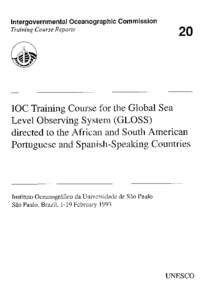 Intergovernmental Oceanographic Commission Training Course Reports 20  IOC Training Course for the Global Sea