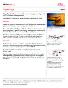 .org Trigger Finger Page[removed]Trigger finger limits finger movement. When you try to straighten your finger, it will