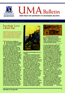 UMA Bulletin NEWS FROM THE UNIVERSITY OF MELBOURNE ARCHIVES www.lib.unimelb.edu.au/collections/archives  No. 25, August 2009