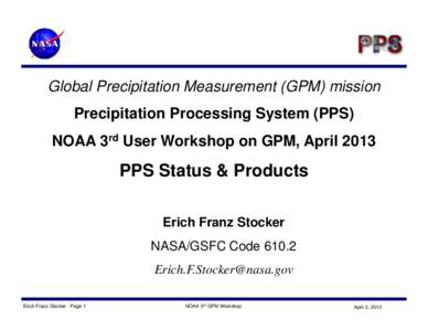 Statistics / Meteorology / GCOM-W / Japan Aerospace Exploration Agency / Gpm / Global Precipitation Measurement / NetCDF / Hierarchical Data Format / Stocker / Japanese space program / Spaceflight / Computer file formats