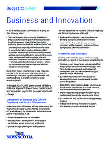 Nova Scotia / Social enterprise / Innovacorp / Structure / History of the United Kingdom / Nova Scotia Department of Economic and Rural Development / Department for Business /  Enterprise and Regulatory Reform / Design / Economics / Innovation