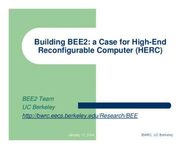 FLOPS / Cell / University of California /  Berkeley / Reconfigurable computing / Computer / California / Computing / Association of Public and Land-Grant Universities / Computer architecture / Parallel computing