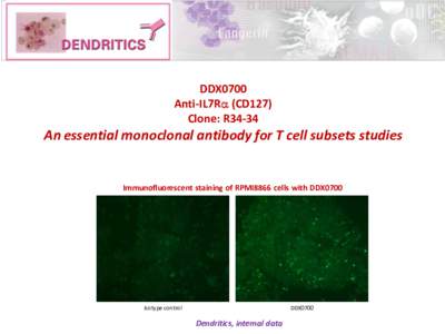 DDX0700 Anti-IL7Ra (CD127) Clone: R34-34 An essential monoclonal antibody for T cell subsets studies