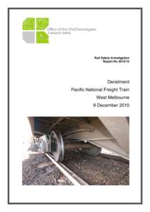 Microsoft Word - FINAL REPORT - Derailment PN Freight Train West Melbourne …