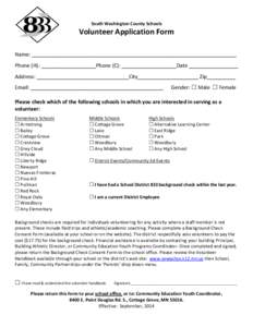 Microsoft Word - Volunteer Application Form.doc