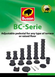 BC-serie Adjustable pedestal for any type of terrace or raised floor www.buzon-world.com