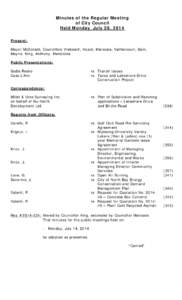 Minutes of Committee Meeting