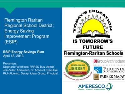 Flemington Raritan Regional School District; Energy Saving Improvement Program (ESIP) ESIP Energy Savings Plan