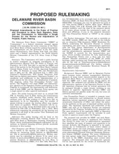 2611  PROPOSED RULEMAKING DELAWARE RIVER BASIN COMMISSION [ 25 PA. CODE CH. 901 ]
