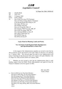 立法會 Legislative Council LC Paper No. CB[removed]Ref Tel Date