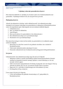 Microsoft Word - Vejledning vedrørende gennemførelse af prøver revideret 1.juni 2009.doc