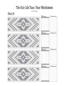 The Fair Isle Tam: Your Worksheets Chart B Janine Bajus  13