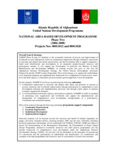 United Nations Development Assistance Framework / United Nations Development Programme / United Nations Assistance Mission in Afghanistan / Capacity development / Afghan National Solidarity Programme / Capacity building / Development / United Nations / Ministry of Rural Rehabilitation and Development