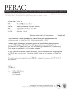 perac  commonwealth of massachusetts | public employee retirement administration commission DOMENIC J. F. RUSSO, Chairman | A. JOSEPH D E NUCCI, Vice Chairman PAUL V. DOANE | JAMES M. MACHADO | DONALD R. MARQUIS | ROBERT