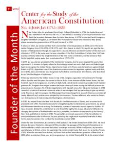 Government / John Adams / United States Constitution / Jay Treaty / Federalist Papers / Chief Justice of the United States / James Madison / George Washington / Walter Jagiello / Politics of the United States / United States / John Jay