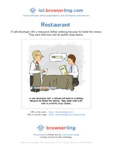 Browserling's webcomic about web developers, programmers and browsers