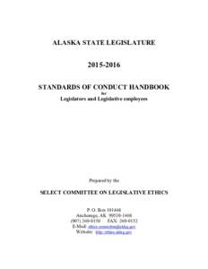 ALASKA STATE LEGISLATURESTANDARDS OF CONDUCT HANDBOOK for