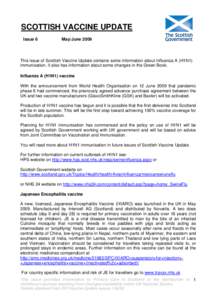 Scottish vaccine update: issue 6: May/June 2009