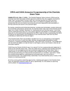 Microsoft Word - CRVA and CAHA Announce Co.doc