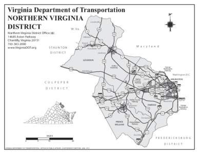 Virginia Department of Transportation NORTHERN VIRGINIA DISTRICT W. Va . Lovettsville