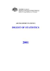 AIR TRANSPORT STATISTICS  DIGEST OF STATISTICS 2001