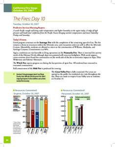 California Fire Siege October 30, 2007 The Fires: Day 10 Tuesday, October 30, 2007 Predictive Services Morning Report: