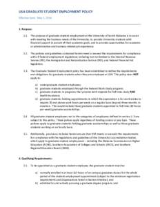 Microsoft Word - Graduate Student Employment Policy - March 2014