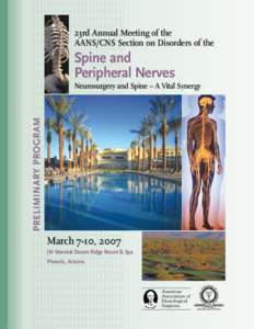 23rd Annual Meeting of the AANS/CNS Section on Disorders of the Spine and Peripheral Nerves PRELIMINARY PROGRAM