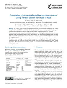 Oxygen / Atmospheric sciences / Environmental chemistry / Ozone / Radiosonde / PANGAEA / Schirmacher Oasis / Atmospheric Chemistry Observational Databases / Environment / Ozone depletion / Earth