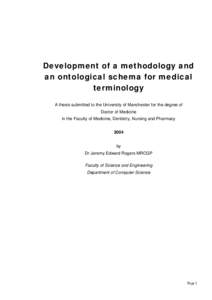 Microsoft Word[removed]Rogers - Methodology and ontological schema for medical terminology _MD Thesis_.doc