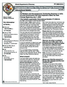 FY[removed]A  Illinois Department of Revenue Superseded Sales Tax Rate Change Summary June 2004