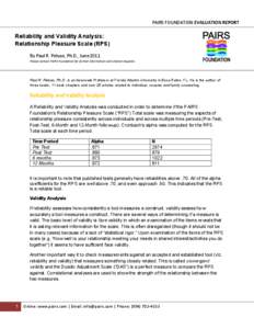 PAIRS Evaluation Report Relationship Pleasure Scale.docx