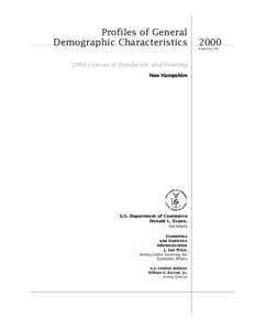 Profiles of General Demographic Characteristics 2000 Issued May 2001