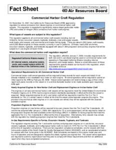 Fact Sheet:  Commercial Harbor Craft Regulation May 2008