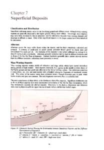 Classification and Distribution Superficialsedimentsmostly occur in the low-lying ground and offshoreareas,although masswasting depositsare generallyrestrictedto the higher ground, filling small valleys. Downslope,thesed