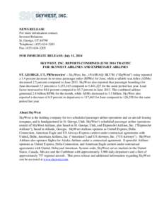 SkyWest Airlines / ExpressJet Airlines / Delta Connection / US Airways Express / United Express / Alaska Airlines / Continental Express / Atlantic Southeast Airlines / Aviation / Transport / SkyWest /  Inc.