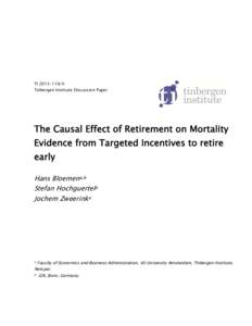 Personal finance / Aging / Retirement / Termination of employment / Social Security / Pension / Ageing / Employment / Whitehall Study / Investment / Economics / Financial services