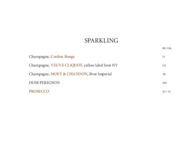 SPARKLING Btl./Gls. Champagne, Cordon Rouge  75
