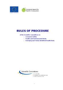 RULES OF PROCEDURE of the Scientific Committees on O Consumer Safety