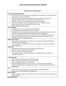 Beaver County Socioeconomic Workshop – [removed]Identified Areas of Public Interest Forestry and Woodland Products: Cedar posts, pine nuts, Christmas trees, and fuelwood are valuable resources that should be maintai